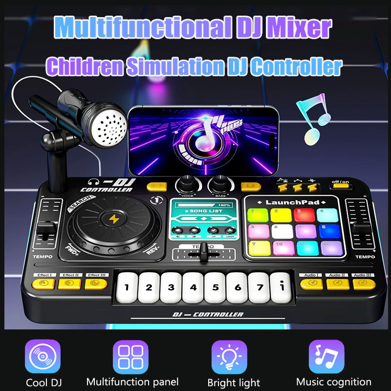 Audio Music Dj - 多機能 DJ ミキサー子供シミュレーション DJ コントローラーライブサウンドカード音楽プレーヤー Whac