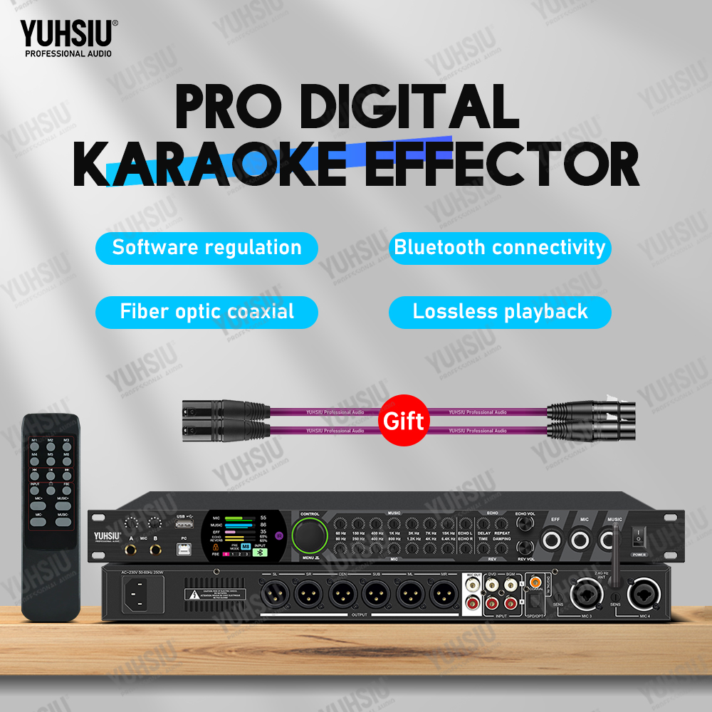 Audio Music Dj - YUHSIU カラオケデジタルエフェクトプロセッサー Bluetooth DSP オーディオプロセッサー プロフェッショナルマイク