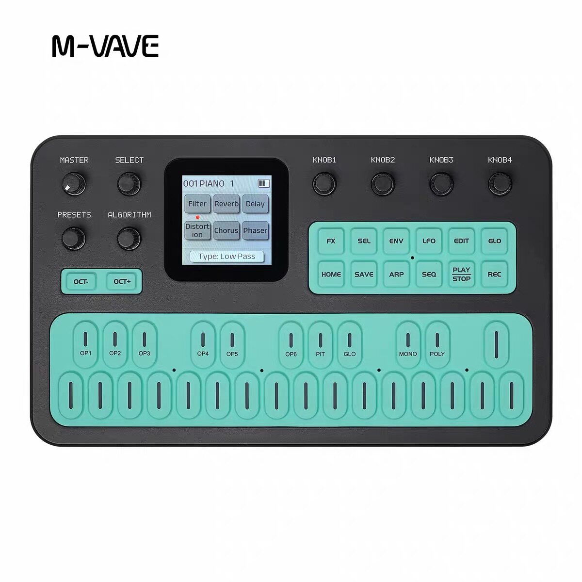 M-Vave Fm-1 ポケットFMシンセサイザー Blue - Midi Controller Pad のレビューと価格