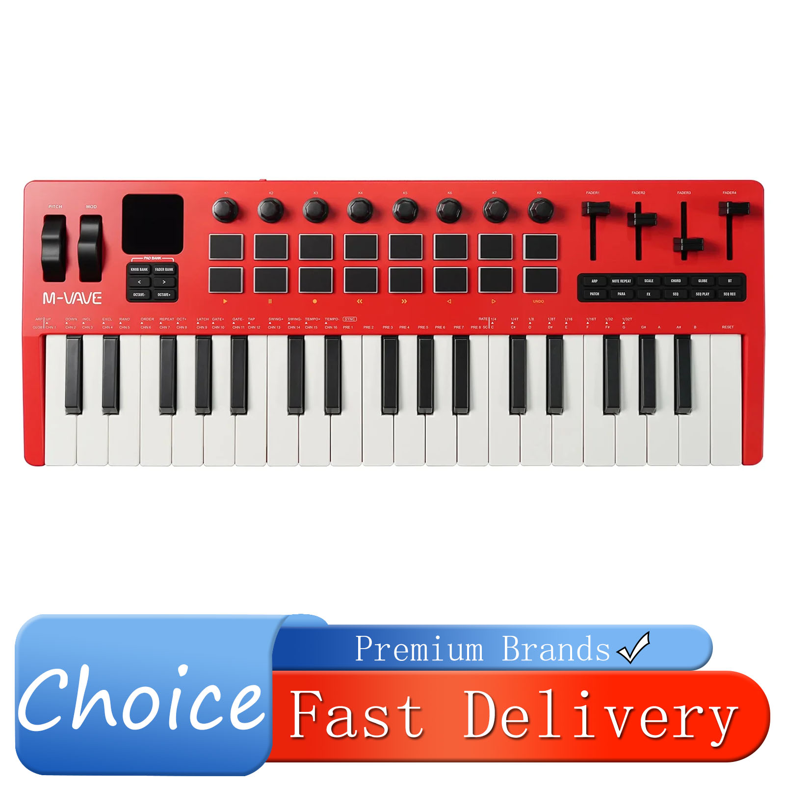M-VAVE SMK-37 Pro：37鍵盤、16個のRGB - Midi Controller Pad のレビューと価格