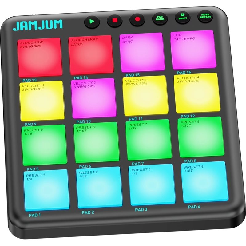 【旅行の必需品】JAMJUM MIDI コントローラー 16 - Midi Controller Pad のレビューと価格